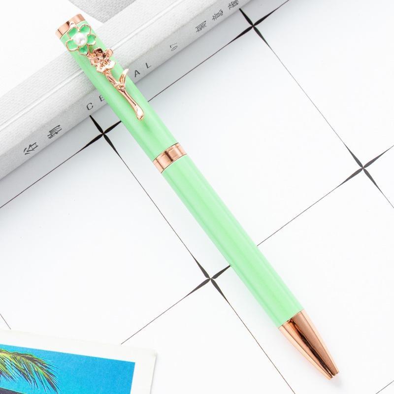 1 шт., модные красочные цветочные клипсы, шариковая ручка, школьные канцелярские принадлежности для студентов, канцелярские принадлежности