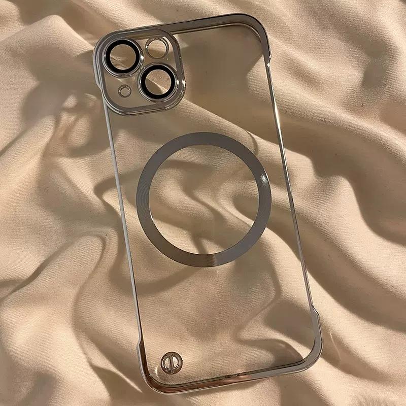Подходит для iPhone 16 Безрамочный чехол для телефона Магнитная адсорбция Apple 15 ProMax Полупакет Ультратонкий 14 Чехол для защиты от падений