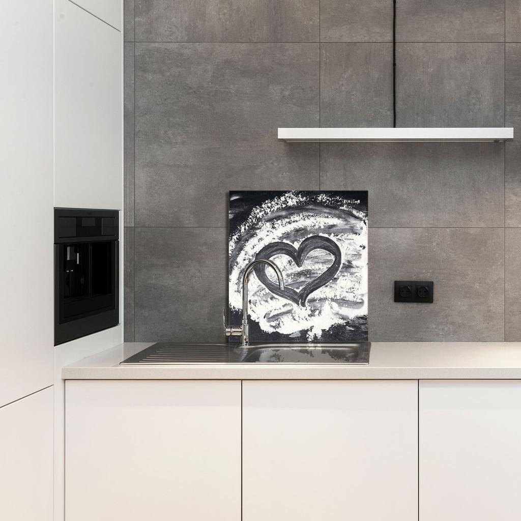 PANEL SZKLANY DO KUCHNI 60x65 Serce