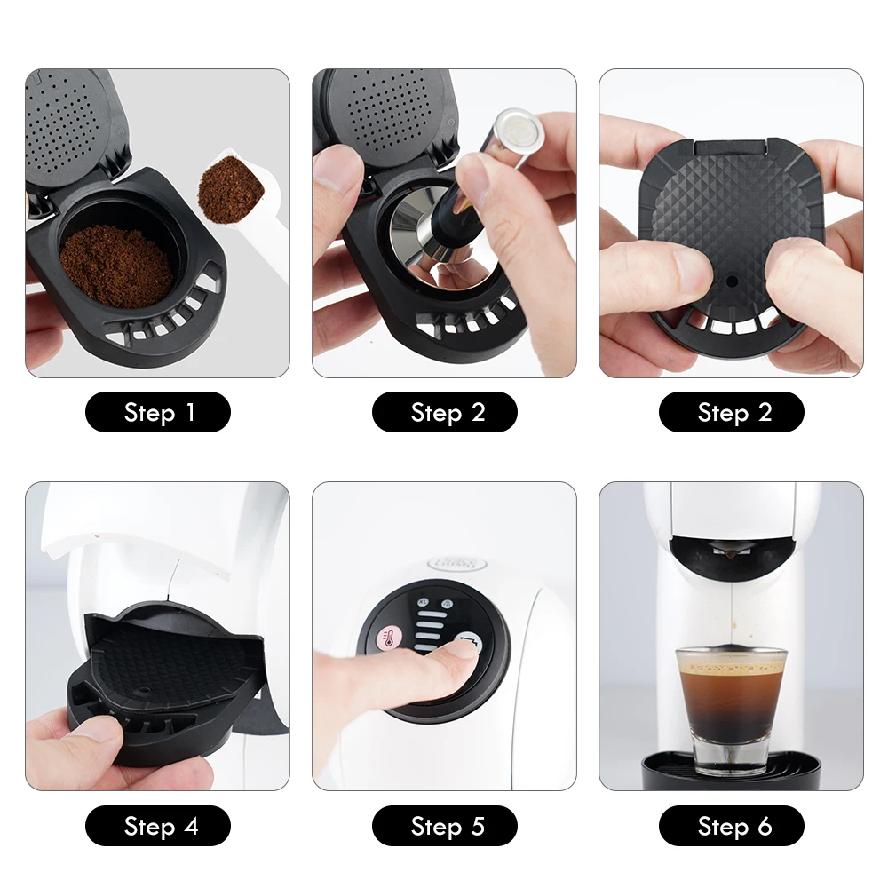 Многоразовый адаптер-капсула для кофемашины Dolce Gusto, совместимый с машинами Genio S Piccolo XS