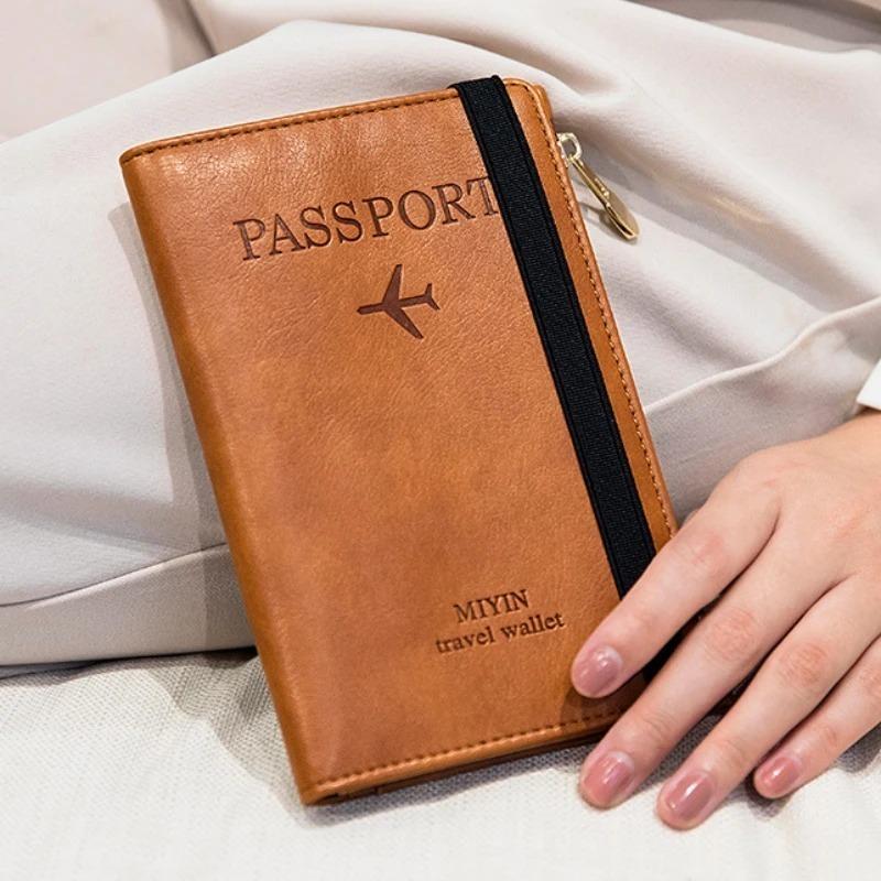 2025 Slim RFID Blocking Passport Holder Travel Wallet for Men and Women