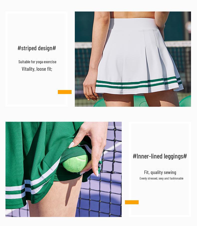 Женская быстросохнущая плиссированная спортивная юбка: Юбка для гольфа, фитнеса, бега, тенниса, бадминтона, защищающая от солнца
