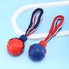 Dog Chew Ball Toy for Aggressive Chewers Embossed Texture Interactive Fetch Bouncy Ball Toy for Large Medium Small Dogs