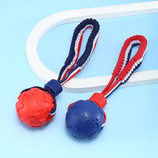Dog Chew Ball Toy for Aggressive Chewers Embossed Texture Interactive Fetch Bouncy Ball Toy for Large Medium Small Dogs