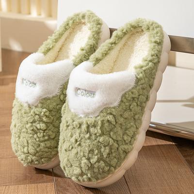 Мужские хлопковые тапочки для дома на осень и зиму, на толстой подошве, плюшевые и теплые парные тапочки для послеродового ухода
