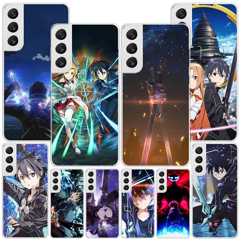 Sword Art Online Anime Phone Case For Samsung Galaxy S24 S25 Edge S26 Ultra S23 S22 S21 Plus S20 FE + Personalized Print Cover G