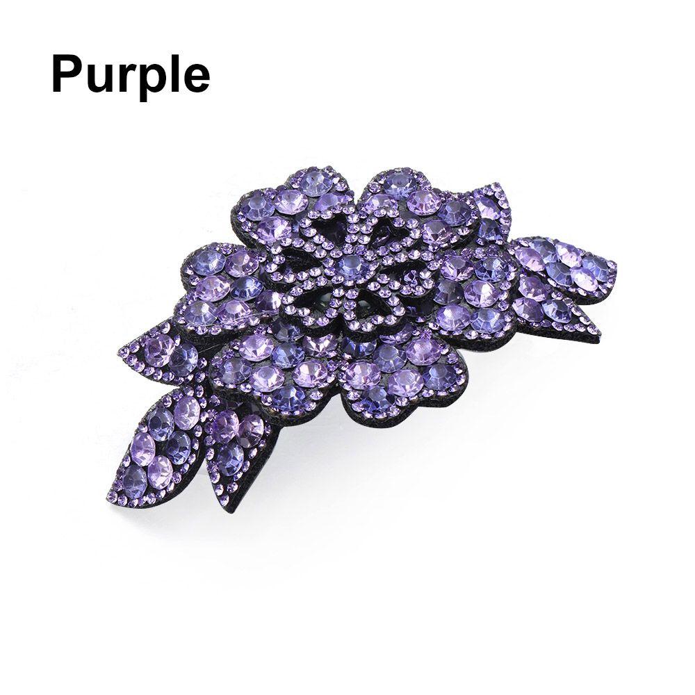 Аксессуары Женская Мода Прочный Гибкий Зажим для Волос Стразы Заколка для Волос Заколки Кристалл Цветок