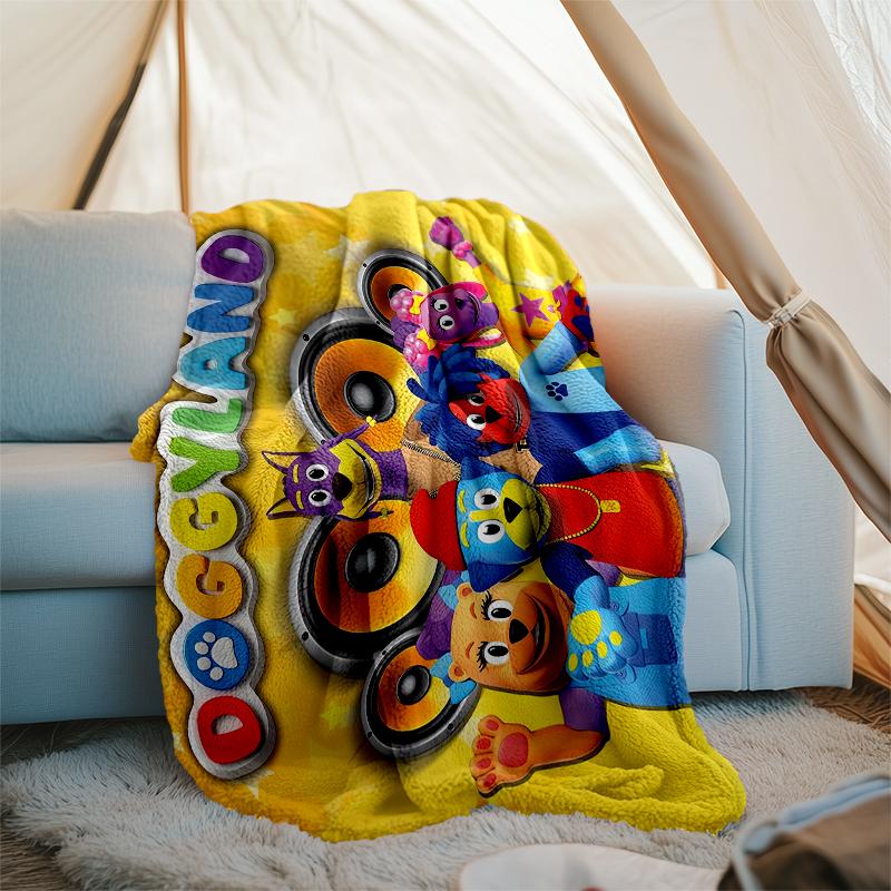 Doggyland Theme Printed Blanket - Perfect for Couch, Bed, Travel & Outdoor Use | Machine Washable, Cozy & Durable.