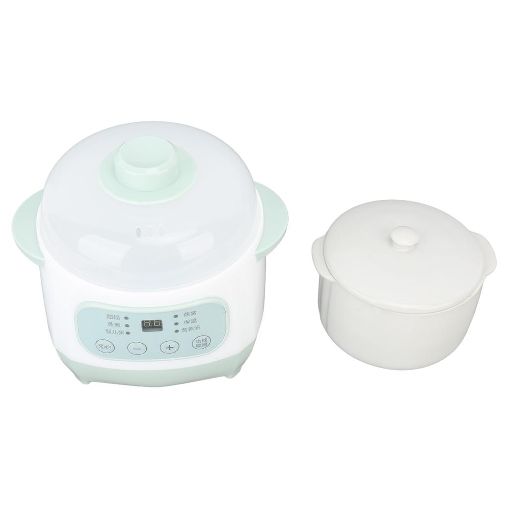 200 Вт 1 л мультиварка с керамической внутренней кастрюлей таймер зеленый равномерный нагрев электрическая медленное тушение