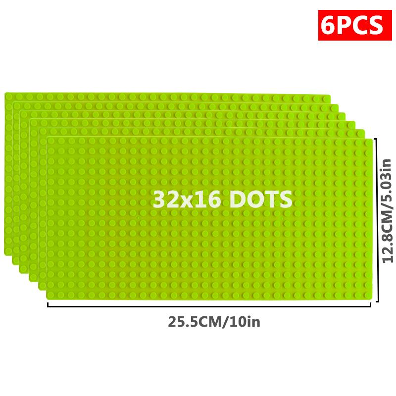 6 шт./компл. базовая пластина 32*32 32*16 шпильки классические фигурки строительные блоки пластины кирпичи опорная плита блоки детские игрушки для детей подарки