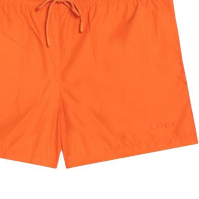 GUCCI FW25 Lido Collection Beach Shorts Men's Bright Orange 787899-XHAG2-7573