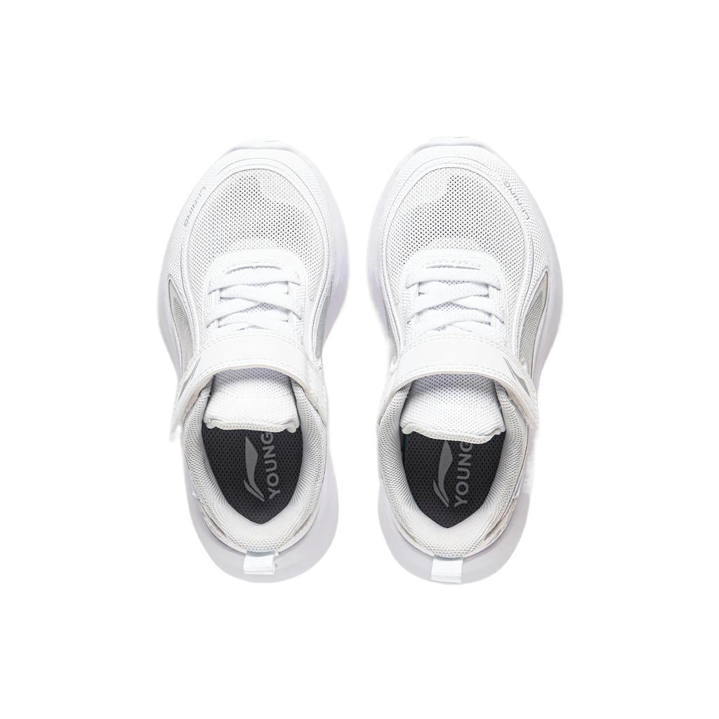 Li Ning Kids Comfortable Soft Fashionable Versatile Low-Top Casual Shoes Kids Sneaker Standard-White YKAU020-5