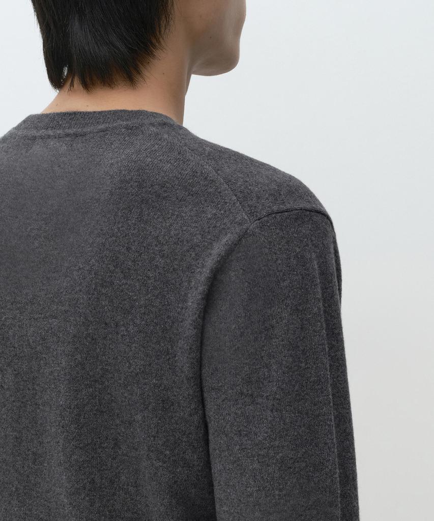 MUSINSA STANDARD [Plus] 100% Cashmere Crew Neck Knit [Medium Grey]