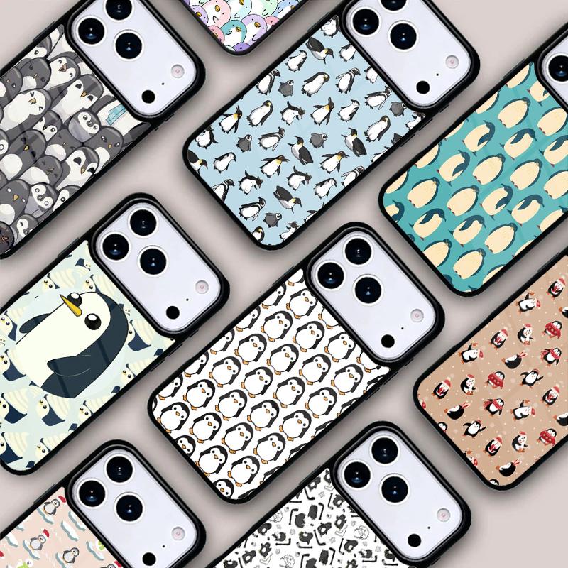 Cute Lovely Penguin Phone Case For IPhone 17 16e 15 14 13 12 11 Pro Max Air Mini Soft Protective Cover