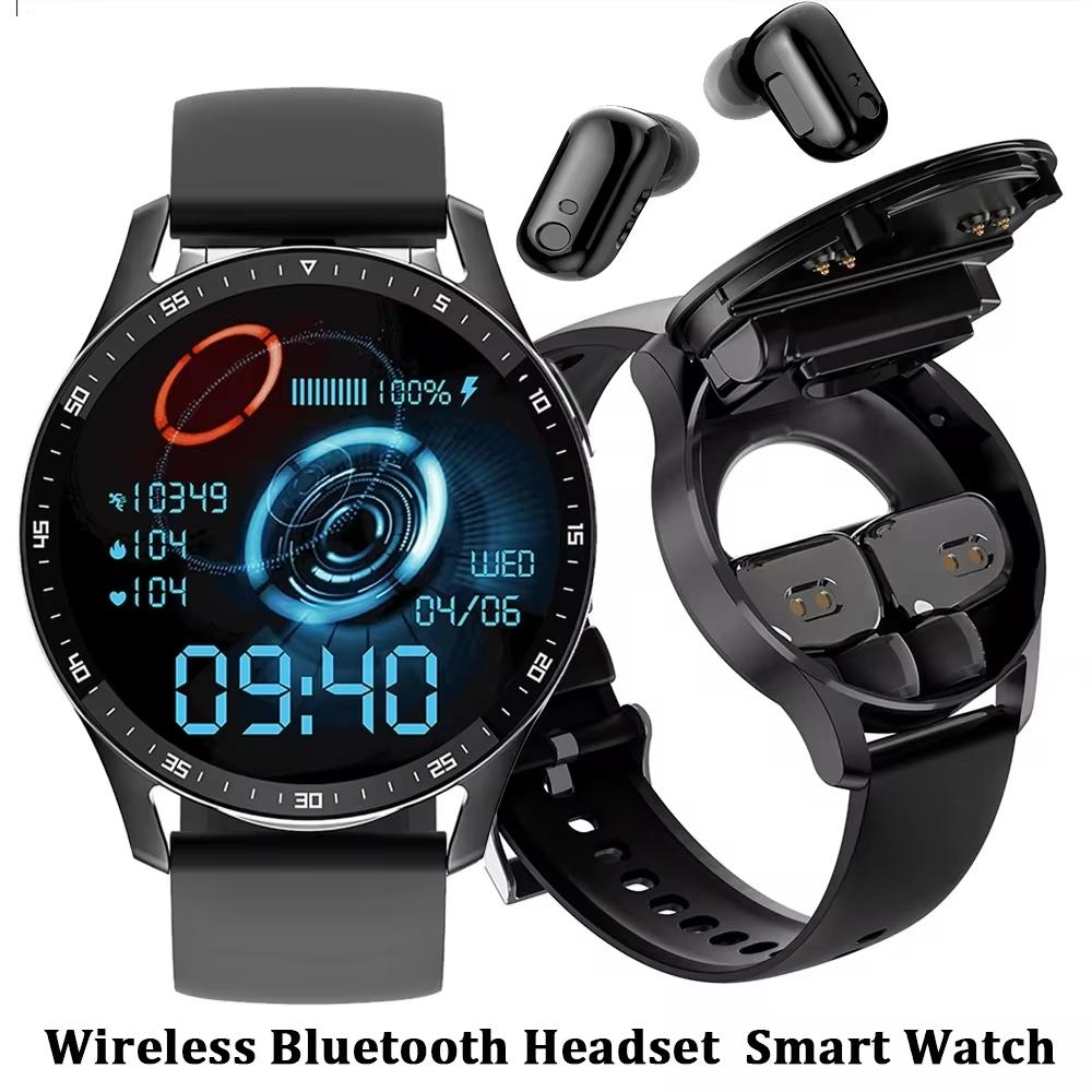 Новые смарт-часы 2 в 1 с наушниками Смарт-часы TWS Bluetooth-наушники Монитор сердечного ритма и артериального давления Спортивные часы Фитнес-часы