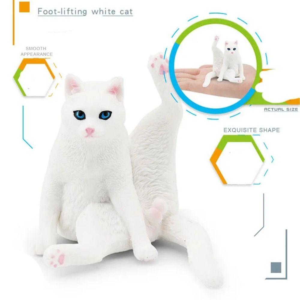 Cute Pet Cat Figures PVC Kids Toy Party Decoration Cat Animal Model Gift