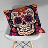 Day of the Dead Sugar Skulls Throw Pillow Case Living Room Sofa Cushion Cover For Home Bedroom Decoration Protector