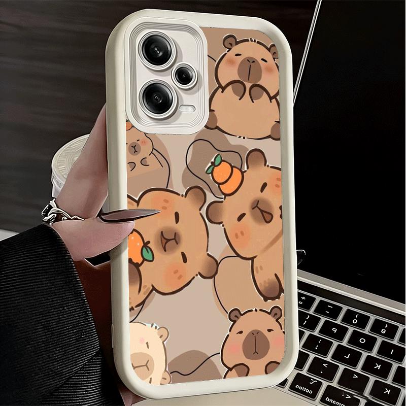 Забавный Капибара Мультяшный Милый Мягкий Чехол для Телефона для Xiaomi Poco X7 X6 X5 Pro X4 Gt X3 F7 Ultra M8 M7 Redmi 15C 15 14C 13 13C 12 12C