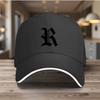 1 шт. Регулируемая бейсболка Snapback Легкая всесезонная кепка с буквой R Черный Дизайн Подходит для любого сезона