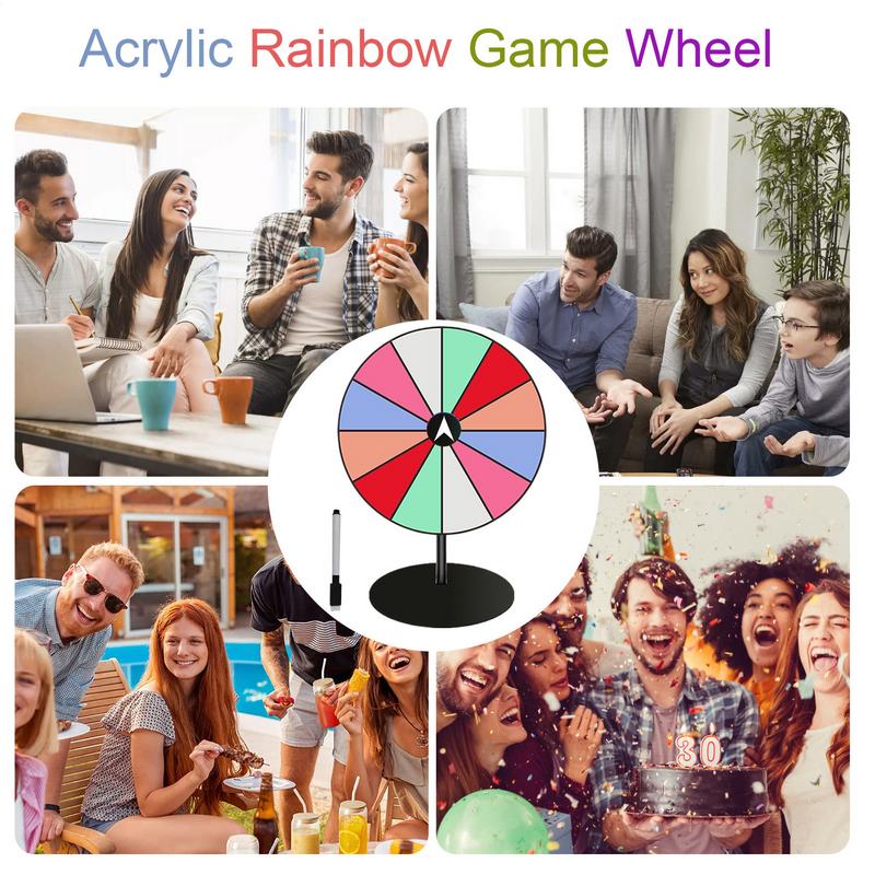 Стол с призовым колесом на 12 слотов, спиннер призового колеса, прочное основание, с маркером для сухого стирания для выставок, карнавалов и дома