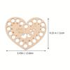 6pcs Heart Shaped Wooden Threading Board, Yarn Weaving Threading Board, Wooden Weaving Tools with Pre-punched Holes