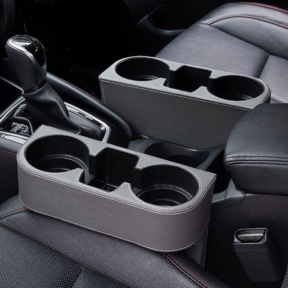 Multifunctional Car Leather Cup Holder PU Leather Gap Filler Storage Box  Truck Interior