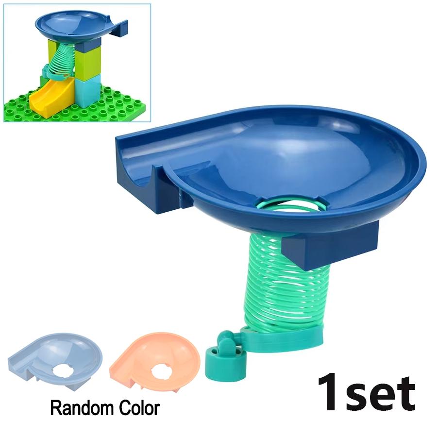 Большой размер слайд гоночный трек мяч кирпич крупный строительный блок воронка слайд лабиринт аксессуары детские игрушки совместимые Duploes