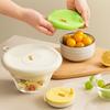 Round Container Lid Covers Silicone Seal Food Lids  for Leftover Food Fruit Bowls Cups Jars