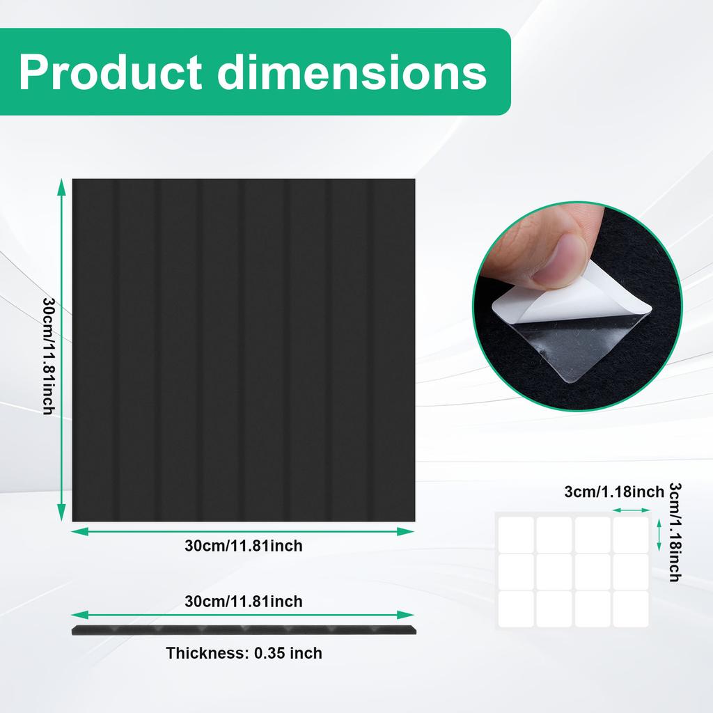 12 шт. Фетровые наклейки на стену Доска для объявлений для демонстрации школьных работ Фотостена Фон Мягкая деревянная доска для дома и офиса