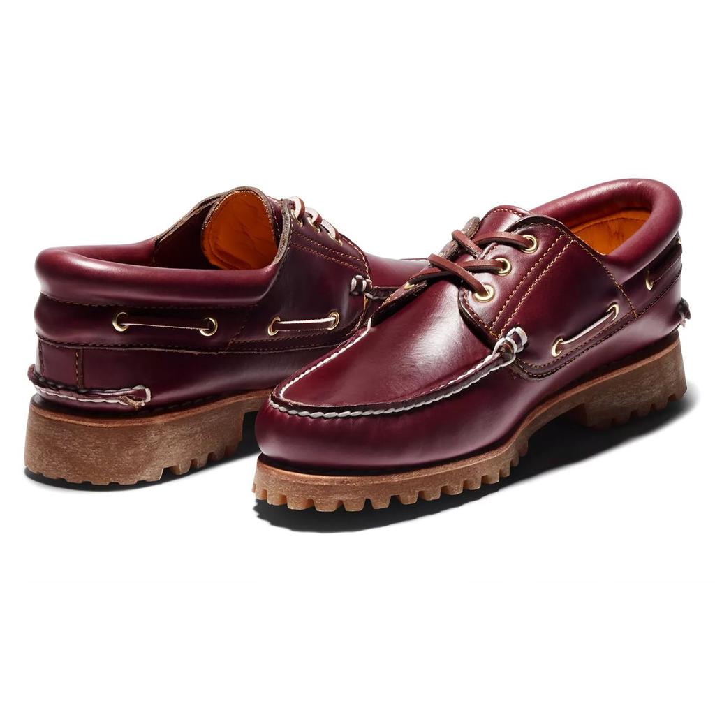 Timberland 3 Eye Boat Low Casual Leather Shoes Men Shoes Red Brown 50009061