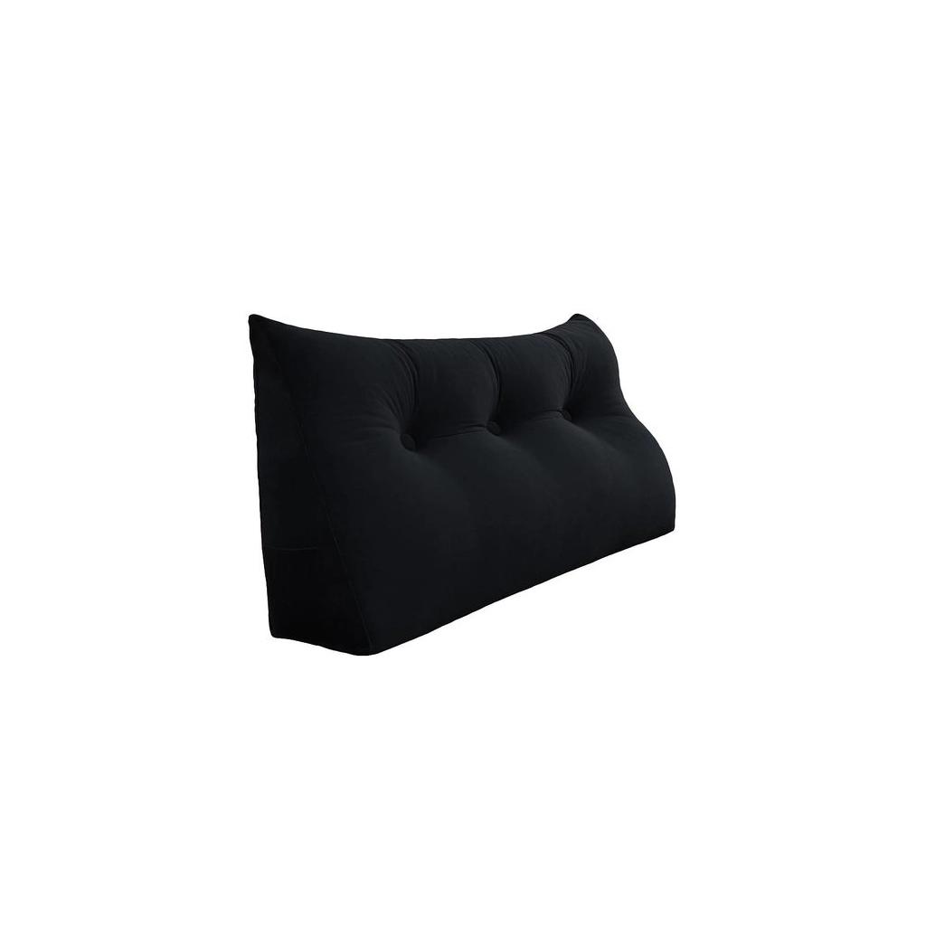 Back Support Pillow - Imitation Velour Black Back Support Pillow - Imitation Velour Black 80 cm
