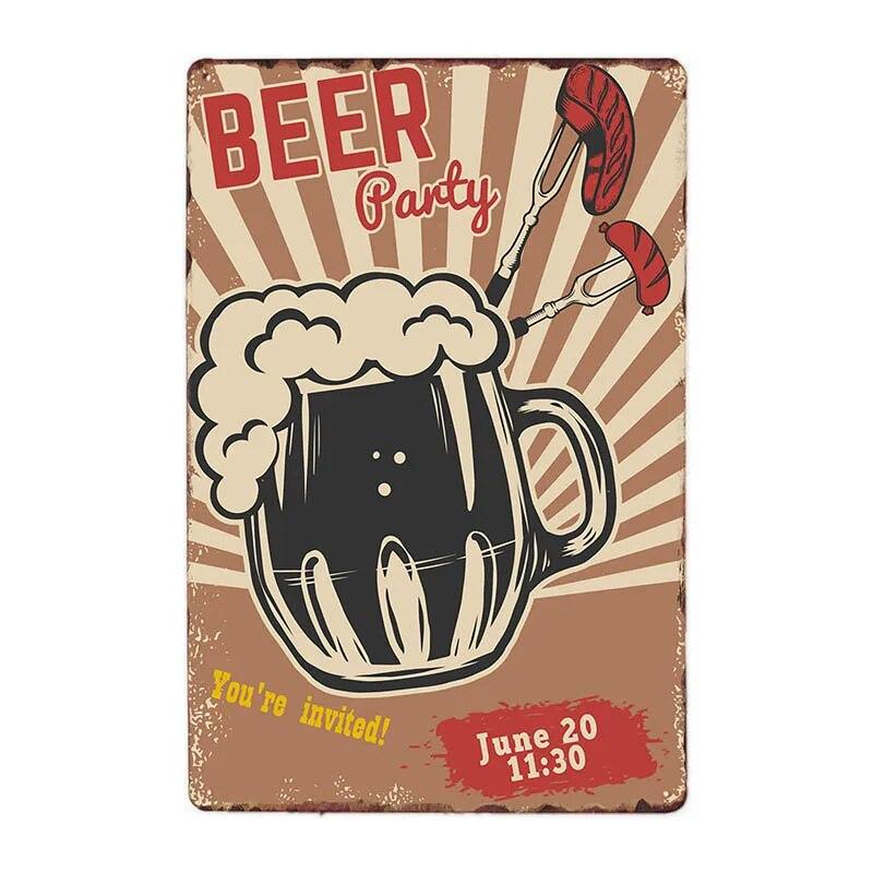 Pin Up девушки пиво металлические знаки винтажная доска сексуальная леди паб-бар настенный постер живопись домашний декор 20x30 см