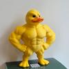 1 шт. Смешная игрушка Желтый мускулистый утенок Смешной стоящий утенок Украшение для дома Настольные украшения Отправить друзьям небольшой подарок.