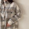 New Arrivals Open Run Boyfit Check Shirt Jacket Fleece