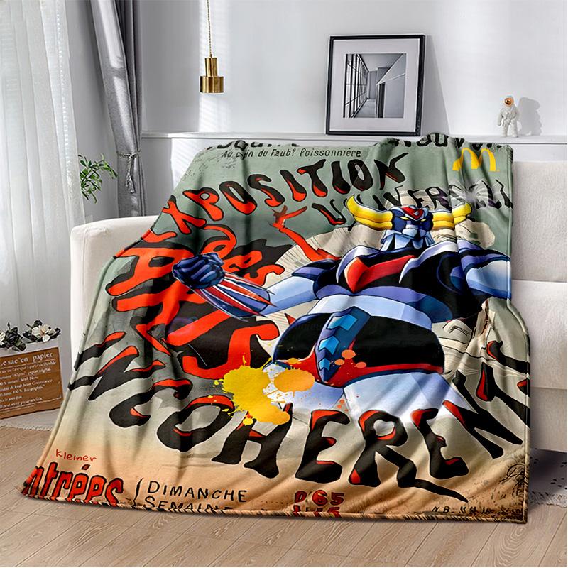 НЛО робот Grendizer аниме мультфильм мягкое плюшевое одеяло, фланелевое одеяло для гостиной, спальни, кровати, дивана, пикника, детей