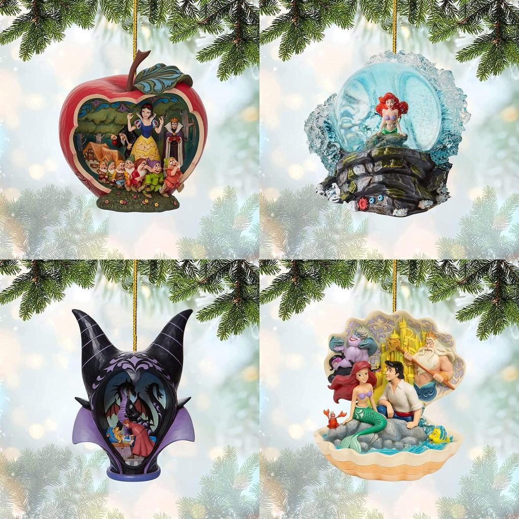Beautiful Princess And Beast Acrylic Cartoon Christmas Tree Ornament For Parties