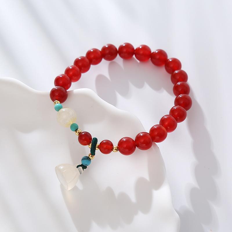 Agate Bracelet Crystal Beaded Bracelet. Fashion Women Daily Jewelry Lucky Gift