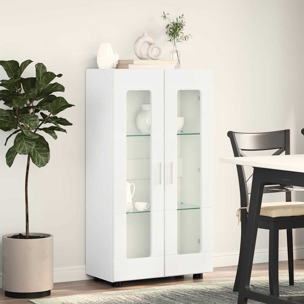 FLORIN Sideboard with Door White 55.5 x 29 x 100 cm Engineered Wood