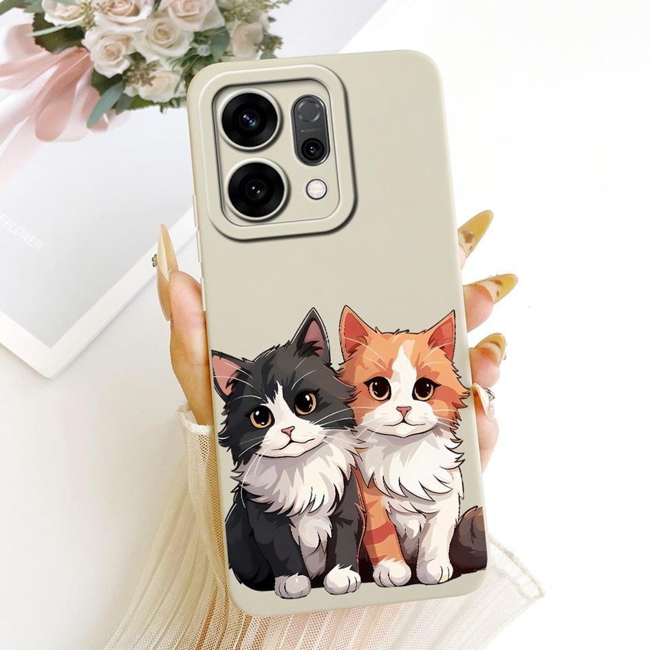 Cute Cartoon Phone Case For OPPO Reno 14 Cover Reno14 Pro Shockproof Silicone Funda Matte Bumper on OPPO Reno14Pro 5G Soft Shell