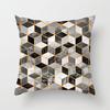 Fashionable and Simple Geometric Golden Peach Leather Velvet Pillow Case Car Sofa Cushion Pillow Backrest Lazy Man