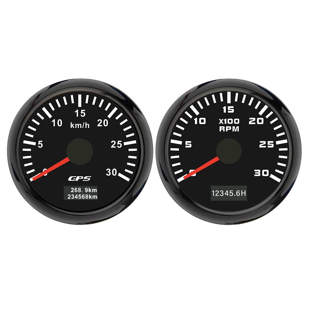 ELING 52 мм Набор из 2 датчиков GPS Спидометр 30 60 80 120 200 км/ч 3K 4K 6K 8K Тахометр RPM с подсветкой для Автомобиля Лодки Грузовика