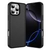 Матовый бампер с текстурой карбона для iPhone 17 Air 16 16E 15 14 13 Plus Pro Max, тонкий, с военной защитой, жесткая задняя крышка