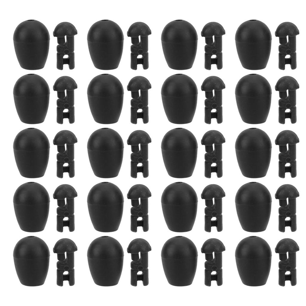 Бусины ABS Стопор для карповой матчевой оснастки Соединительные бусины для поводков Рыболовный аксессуарЧерный Маленький