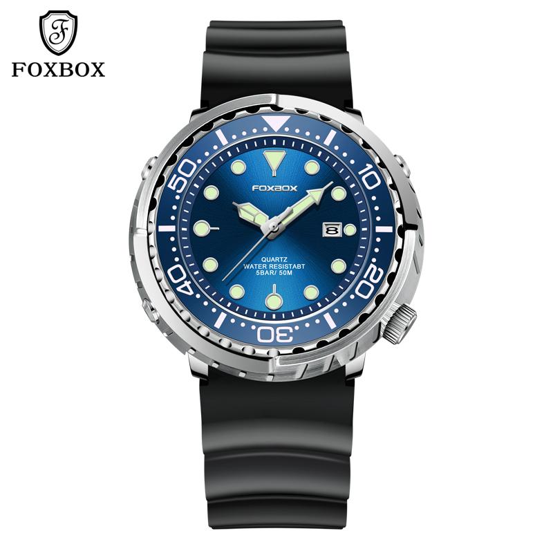 2022 LIGE Новые роскошные мужские часы FOXBOX Мужские часы с автоматической датой Водонепроницаемые светящиеся часы Военные спортивные наручные часы