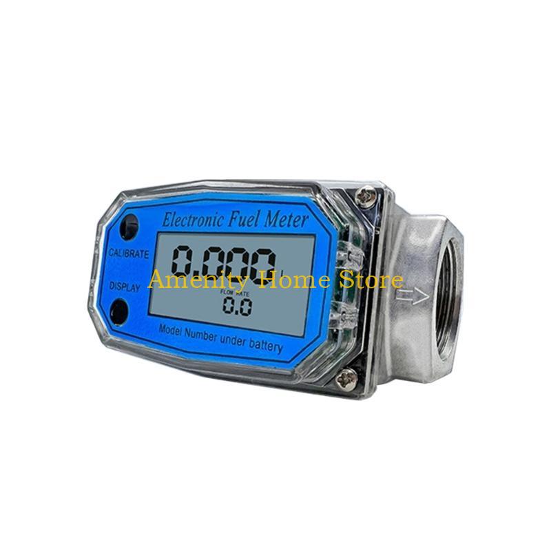 F26C Liquid Flow Sensor Meter for Fuel Water 1in/2in/2.5in/3in Electronic Turbine- Flow Meter Battery Operated(NOT Included)