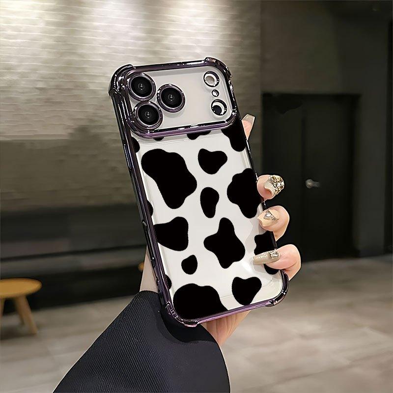 Противоударный чехол для телефона с принтом 'корова', подходит для iPhone 17 16 15 14 13 12 11 Pro/Max/Plus, противоударная задняя крышка