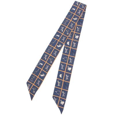 Шарф Бандана Твилли Многоцветный Темно-синий H061356 S 22 [Hermes] Женский [Изделие]