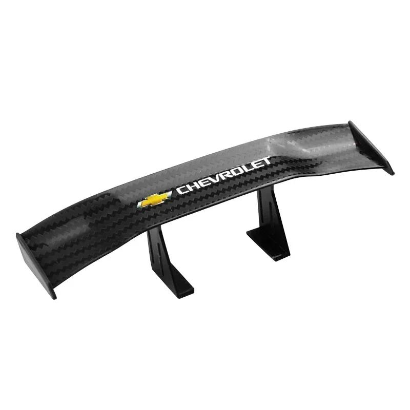 Carbon Look Car Rear Spoiler Mini Wings Small Decoration Abs For Chevrolet Trax Niva Avalanche Orlando kalos Equinox Accessories CQ2