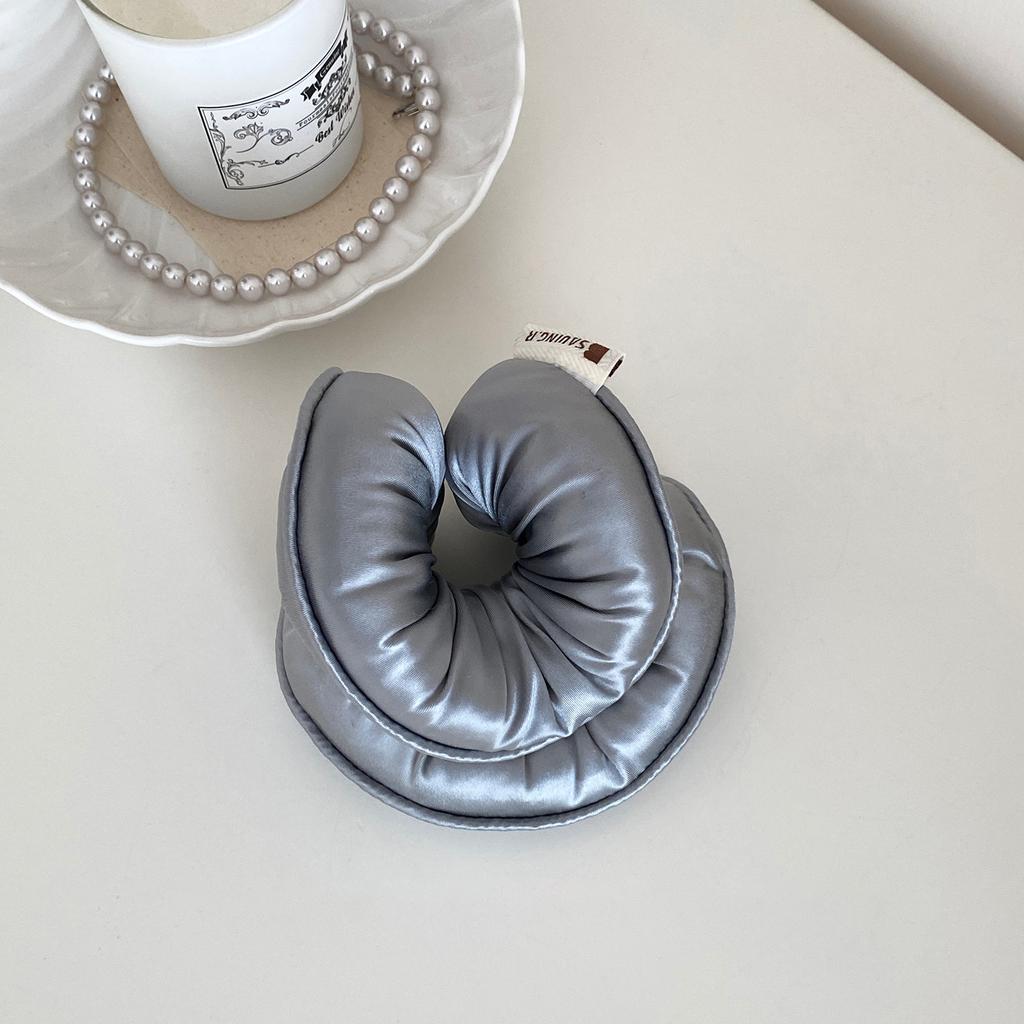 Губка Сон Эластичная резинка для волос Хрустики для волос для женщин Аксессуары для волос Девушки Мягкий однотонный сатин Наполненный хлопком Большие резинки