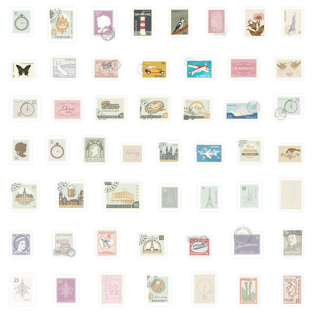 50 Ретро марок Дудл Наклейки Чемодан Машина Ноутбук Скейтборд Водный стакан Водонепроницаемые Декоративные наклейки